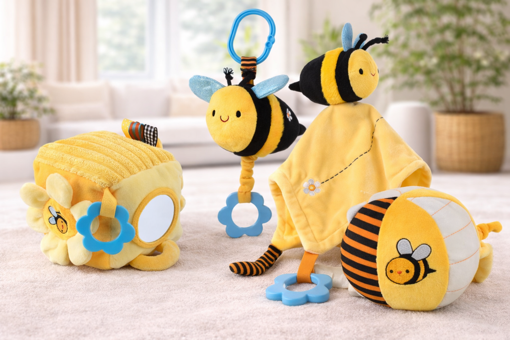 SNUGGLE BUDDY HUNNY BEE PLUSH GIFT SET – 4 PIECE