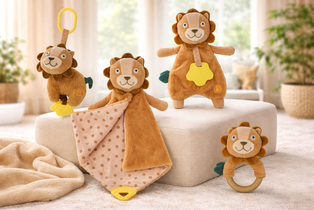 SNUGGLE BUDDY HUGSWORTH LION PLUSH GIFT SET – 4 PIECE