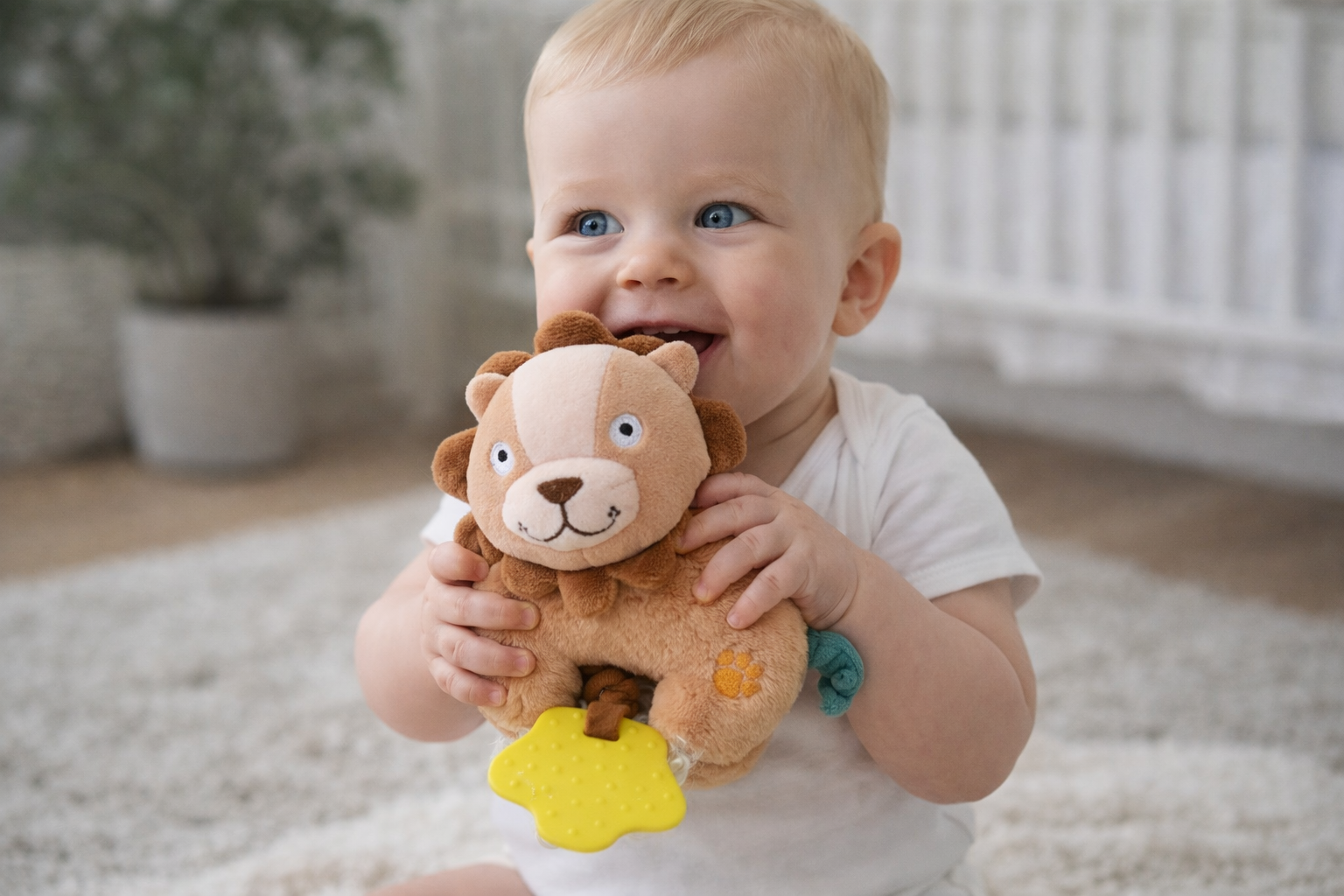 SNUGGLE BUDDY HUGSWORTH LION PLUSH GIFT SET – 4 PIECE