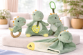 SNUGGLE BUDDY MINTY DINOSAUR PLUSH GIFT SET – 4 PIECE