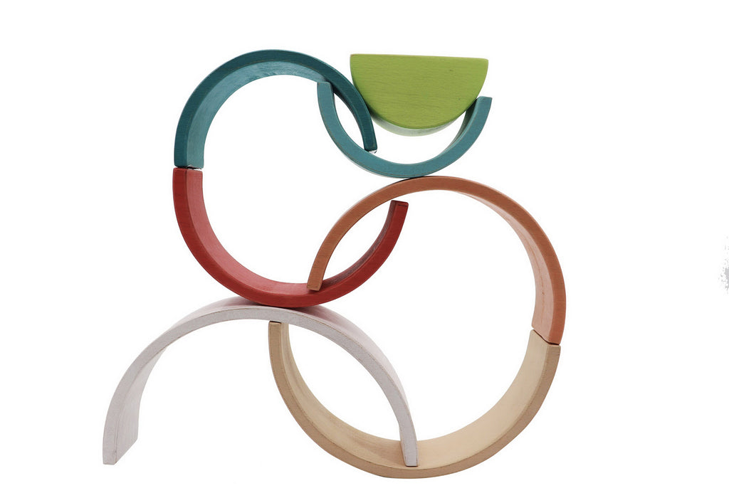 CALM & BREEZY WOODEN STACKING RAINBOW VINTAGE